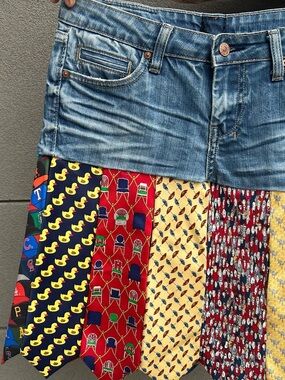 Anoname Blue Denim Jeans with tie detail